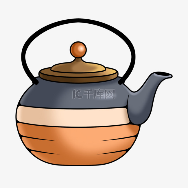 水壶茶壶灰色棕色图片图画