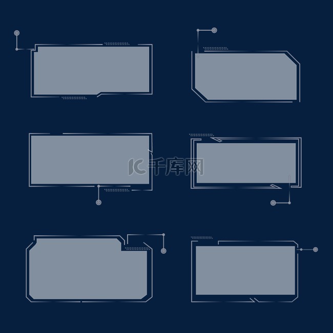 白色半透明简约标注边框套图