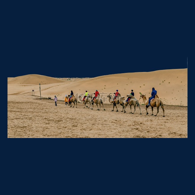 驼队沙漠黄沙