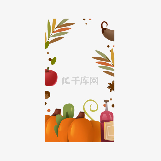 感恩节instagram故事边框庆祝节日