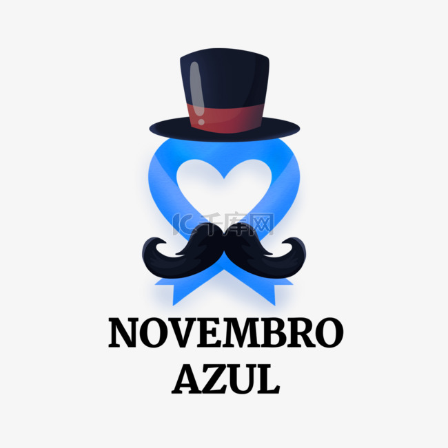 巴西蓝色十一月绅士创意