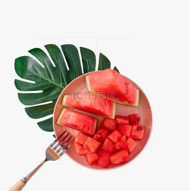 拼色夏季西瓜美食
