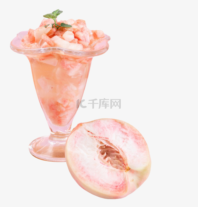 桃子饮品水果
