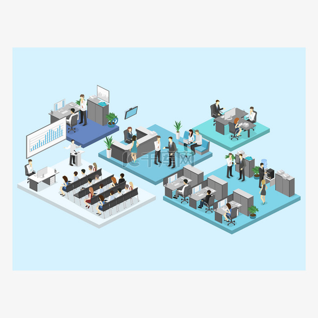 等距办公室地板内部部门
