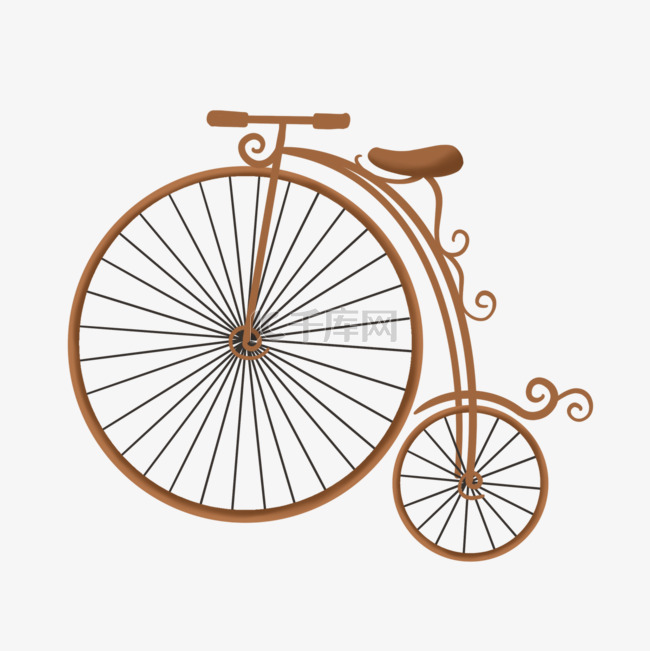 自行车棕色复古老式