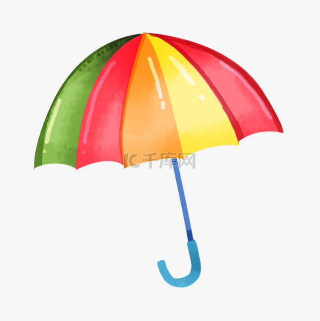 雨伞下雨彩虹伞图片绘画