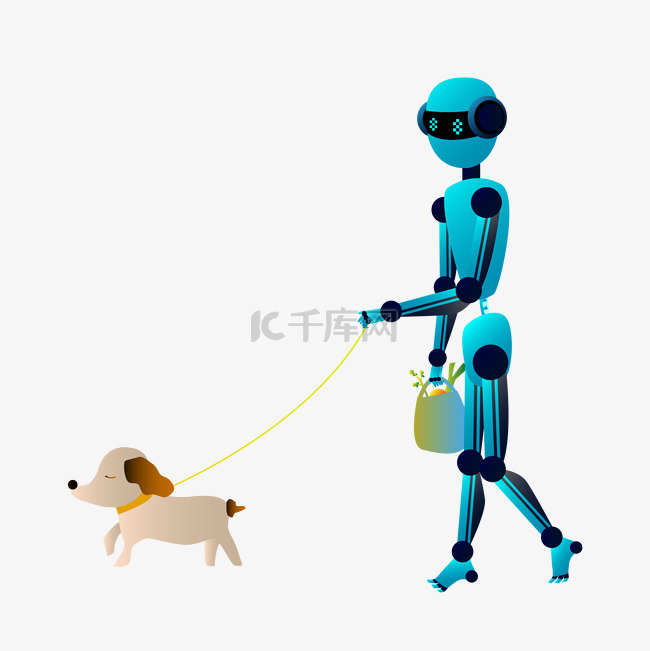 智慧生活机器人买菜遛狗