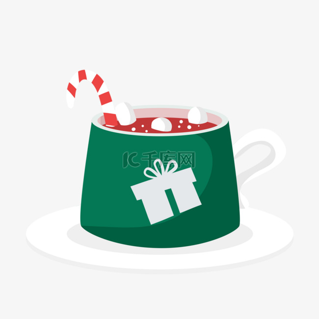 咖啡杯子礼盒特定圣诞节日卡通图
