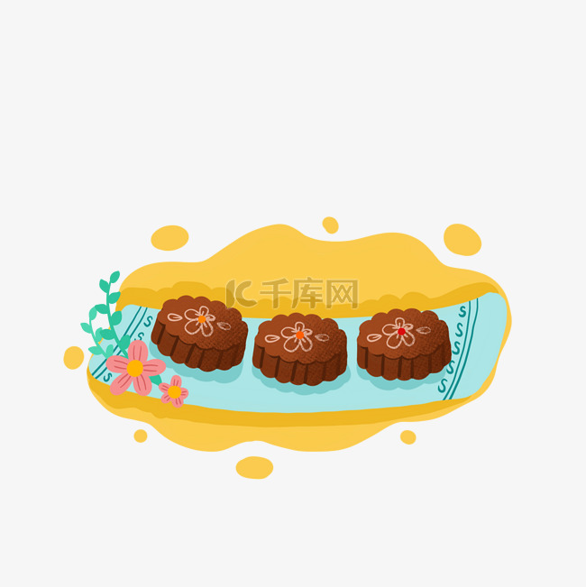 中秋节中秋月饼摆盘