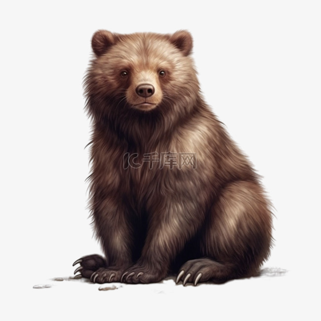 卡通手绘动物棕熊