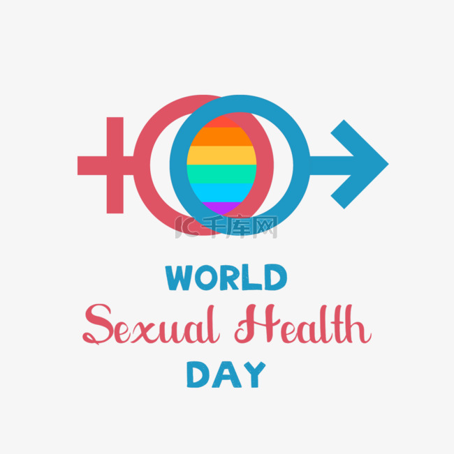 彩色性别符号世界性健康日