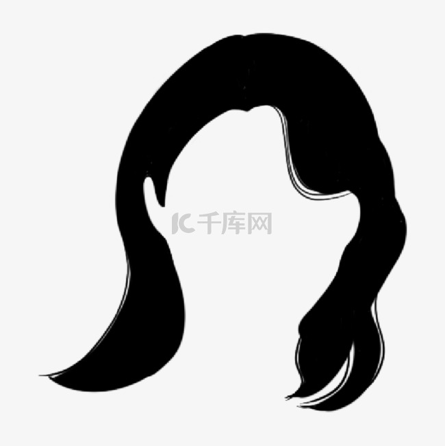 女士发型创意假发乌黑头发