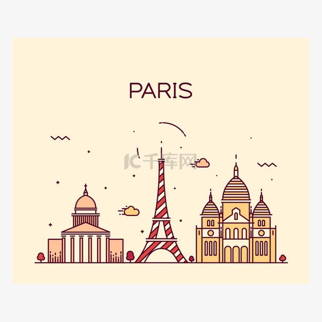 巴黎城市剪影.