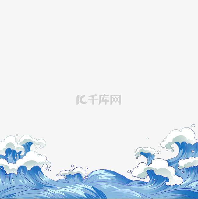 大海翻涌海水翻滚