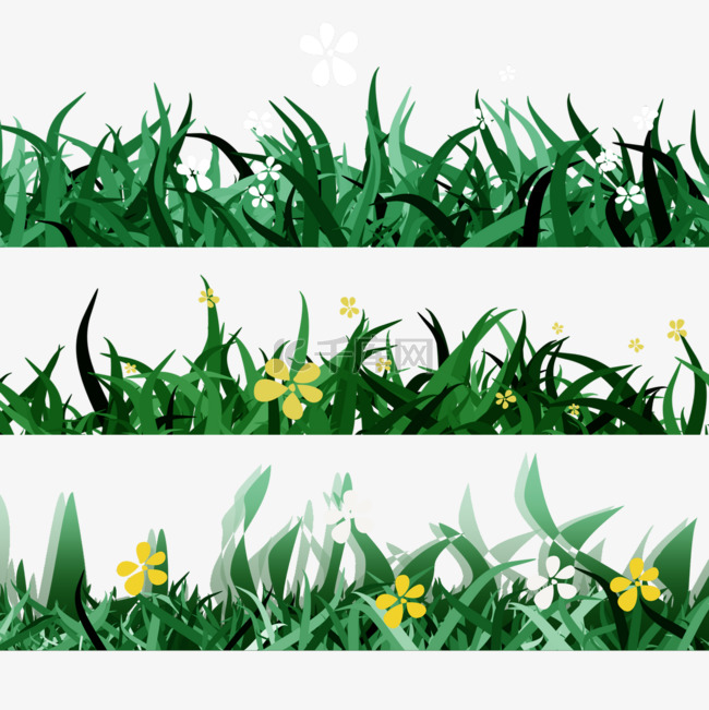 黄色花朵春季复活节绿色草地
