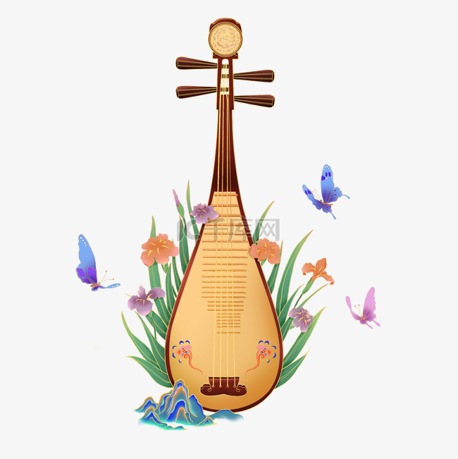 国潮琵琶传统乐器