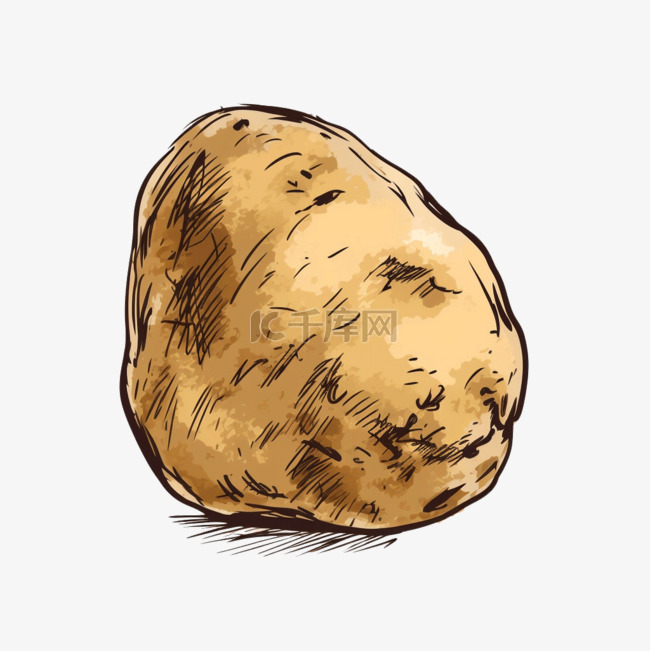 土豆卡通风格蔬菜图案