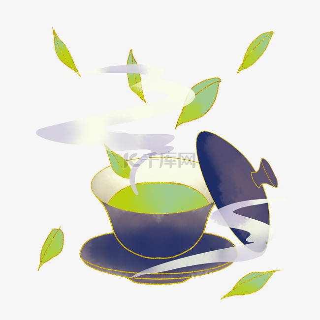 国风泡茶绿茶茶杯