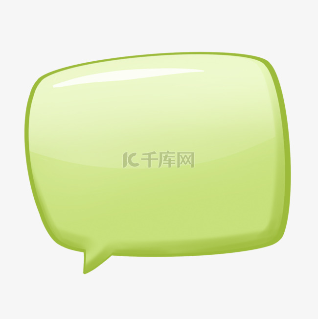 对话框果冻绿色立体图片