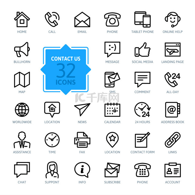概述 web 图标集-联系我们