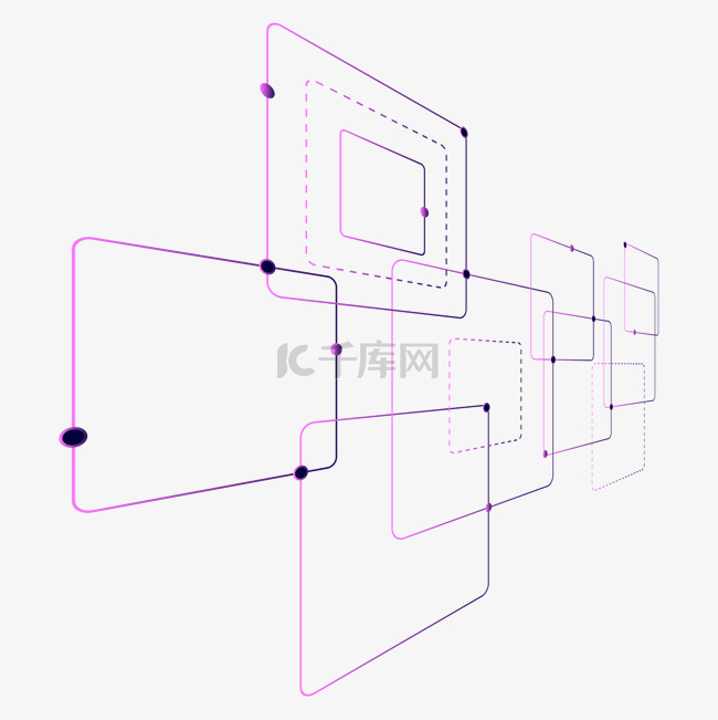 科技渐变线条透视装饰