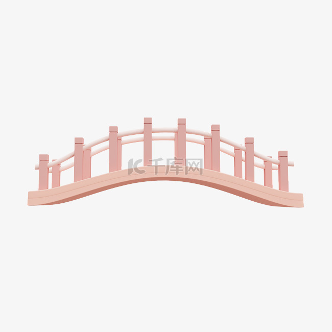 3D立体粉色鹊桥