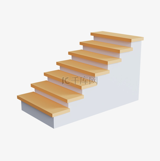 3DC4D立体木头楼梯