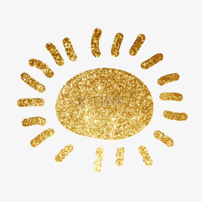 太阳阳光金色金沙金粉形状