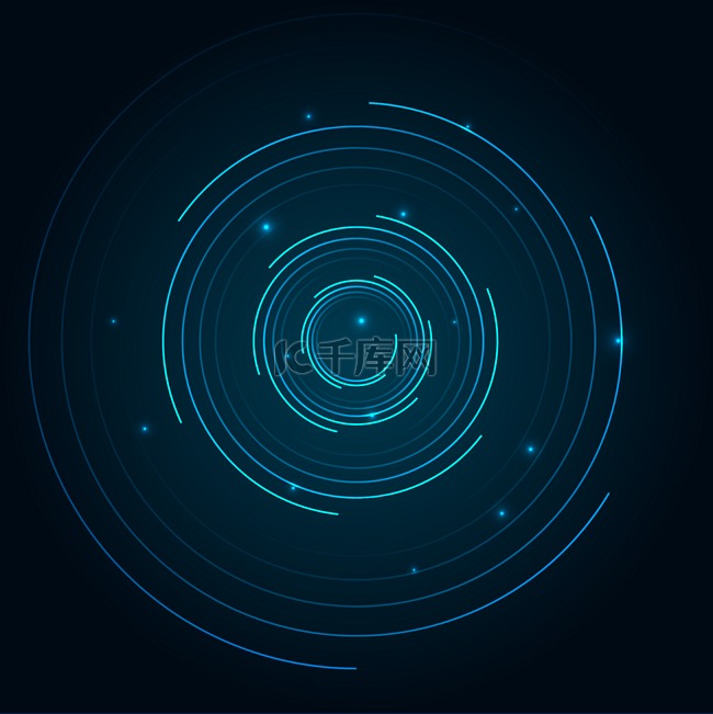 科技旋涡线条蓝色圆圈