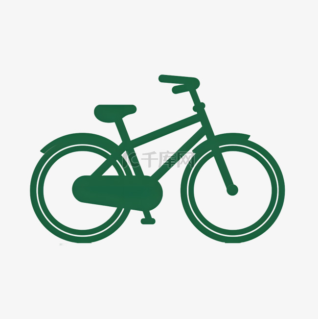 扁平风格极简主义自行车logo