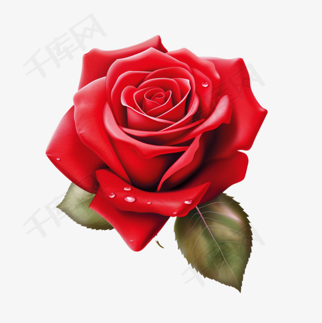 3D立体黏土花朵玫瑰