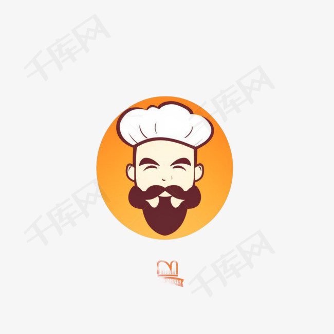 平面设计厨师徽标logo模板