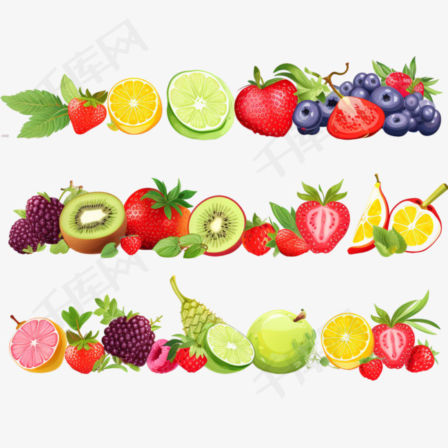 水果和浆果横幅