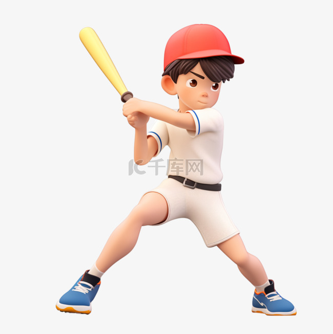 亚运会3D人物竞技比赛男生打棒球