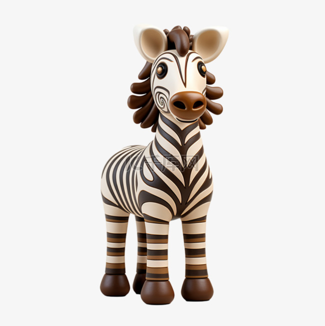 斑马马匹3D动物模型动物宠物野