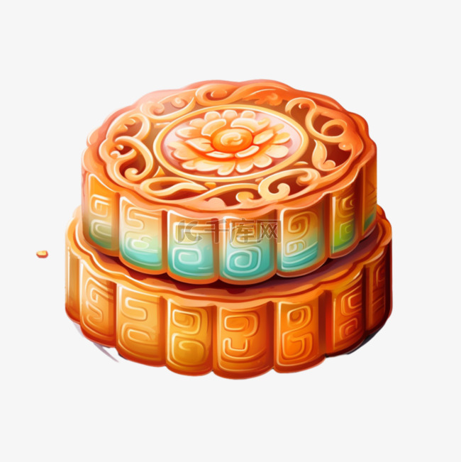月饼美食中秋节传统节日氛围卡通