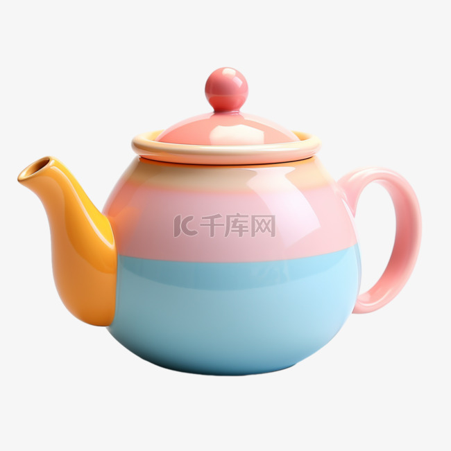 家具家电茶壶清新配色3D美观立体