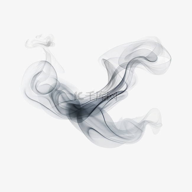 黑色烟雾缥缈薄雾AI免扣立体装