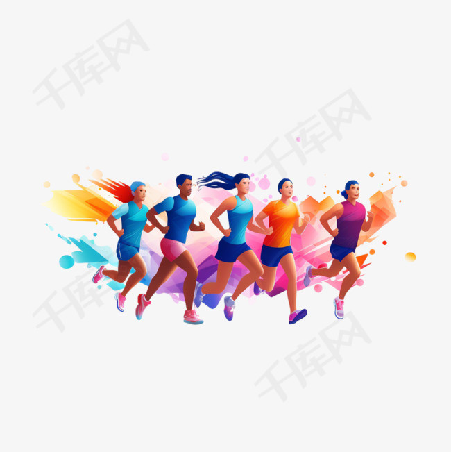 全民健身日跑步运动马拉松人群2