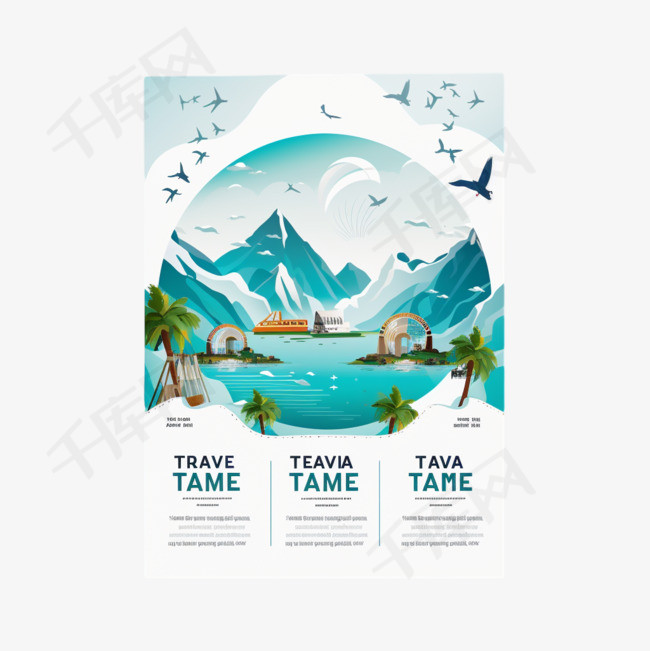 旅游和旅行传单设计模板2