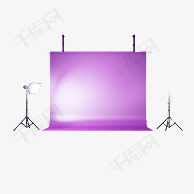 空荡荡的紫色工作室和聚光灯3