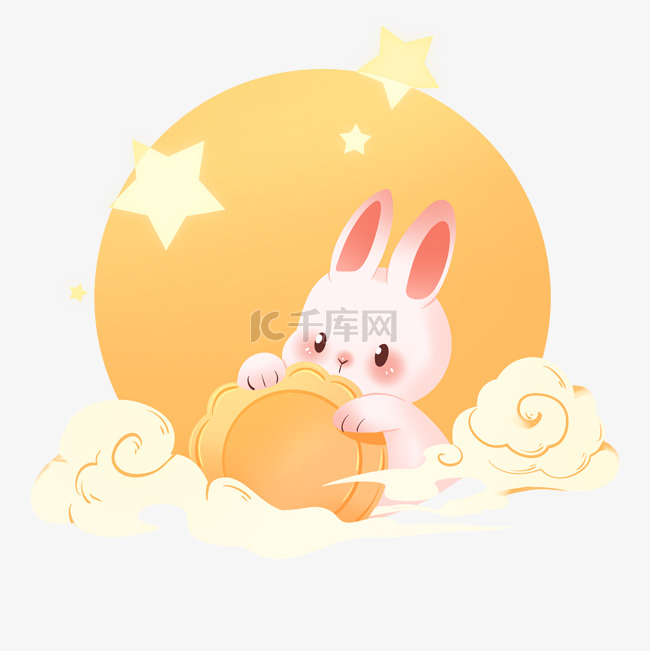 中秋节月饼兔子