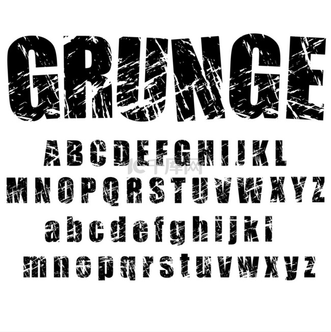grunge 字母表-1