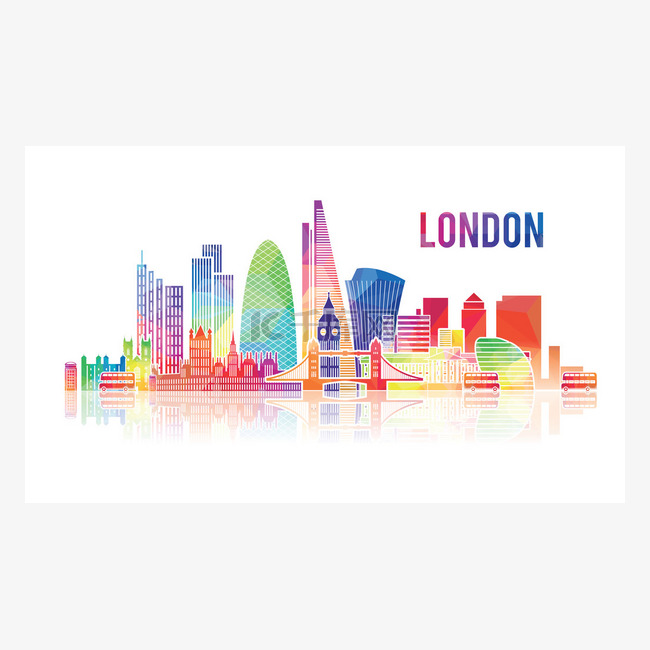 London city travel design template