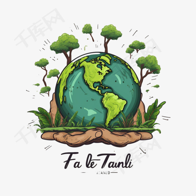 手绘世界环境日拯救地球插图
