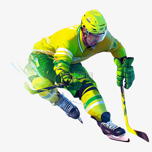 滑冰一骑绝尘立体亚运会运动员绿