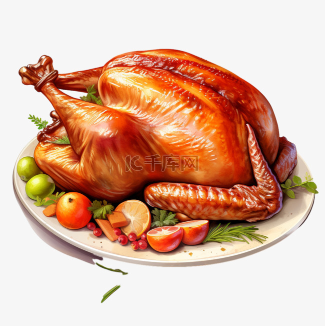 感恩节祈祷火鸡烤鸡烧鸡美食感恩