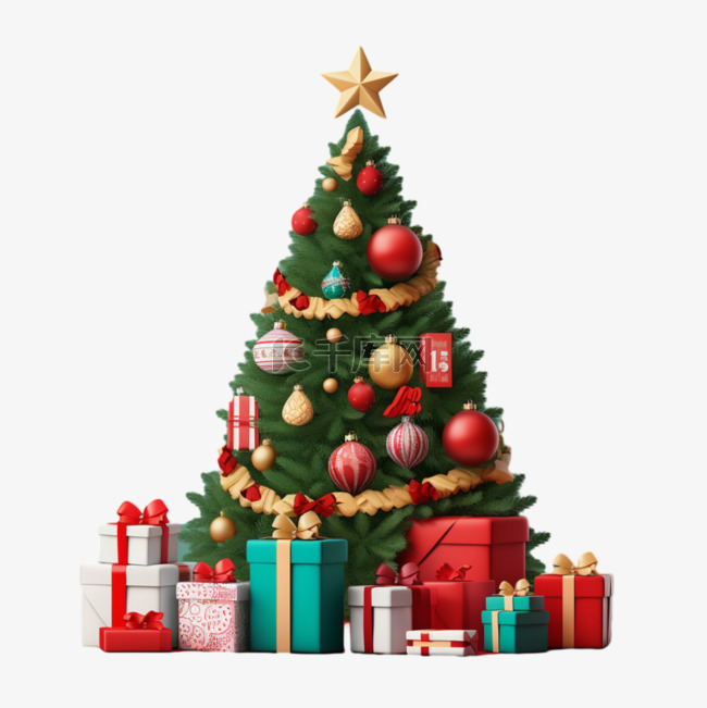 圣诞节快乐圣诞圣诞节立体圣诞树