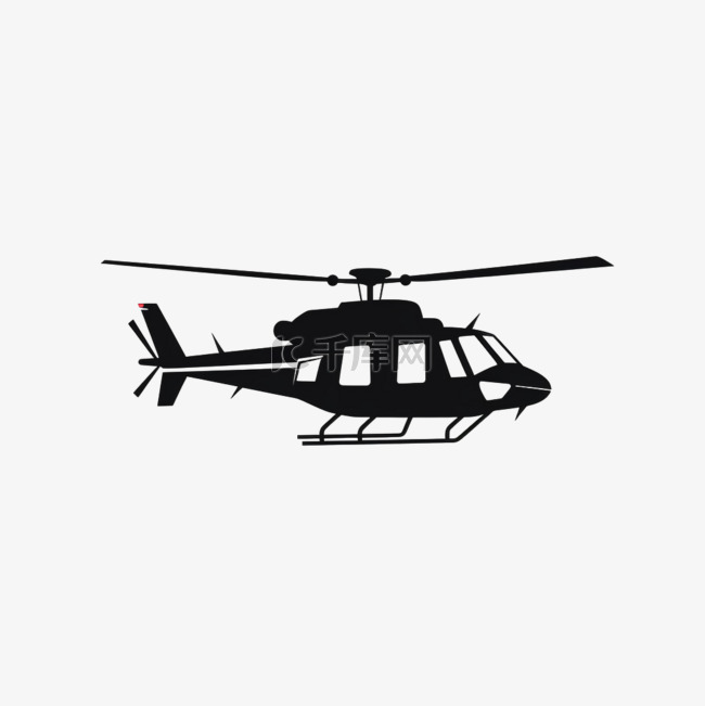 直升机特色图标元素立体免扣图案