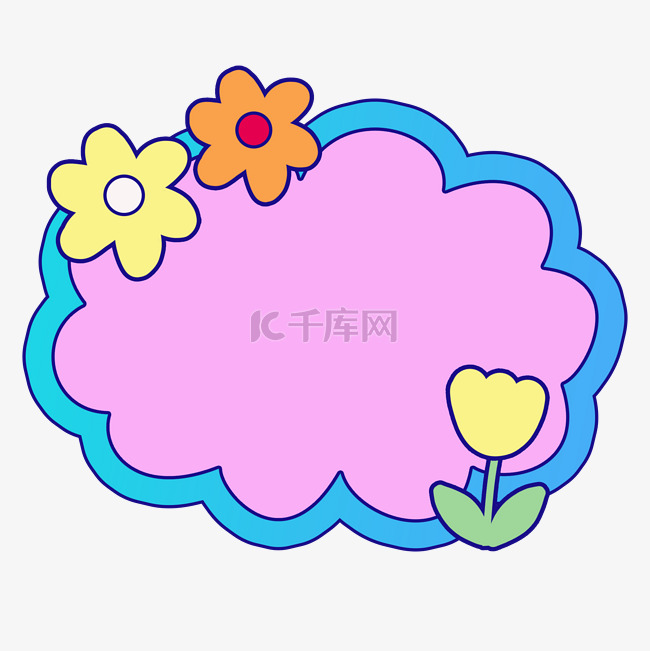 花朵Y2K边框设计